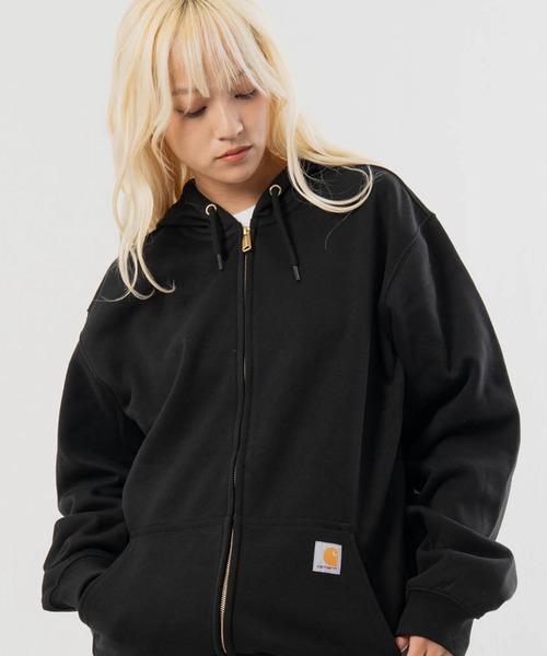 Carhartt カーハートフーデッドジャケット ブラック Carhartt（カーハート） パーカー CARHARTT- HOODED ZIP FRONT