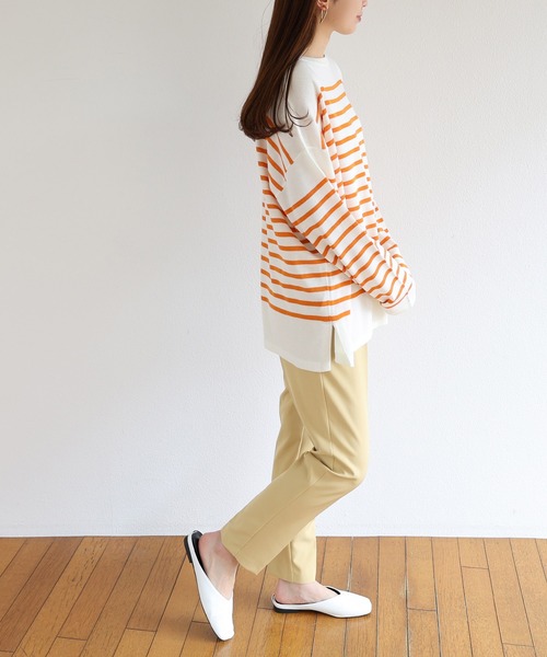 パンツ スラックス きれいめストレッチ美脚タックテーパードパンツ|ZOZOTOWN |19