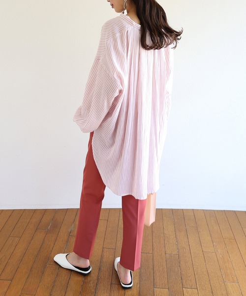 パンツ スラックス きれいめストレッチ美脚タックテーパードパンツ|ZOZOTOWN |13