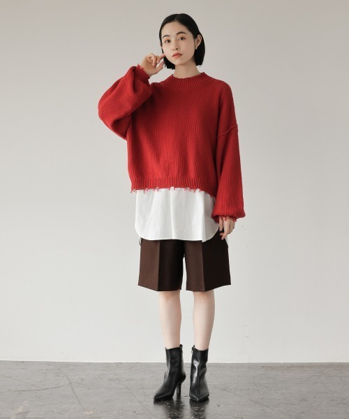 LOWRYS FARM（ローリーズファーム） ニット クラッシュクロップドプル