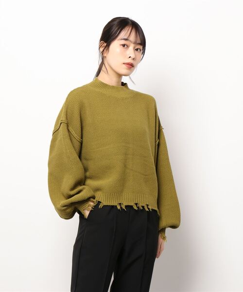 LOWRYS FARM（ローリーズファーム） ニット クラッシュクロップドプル