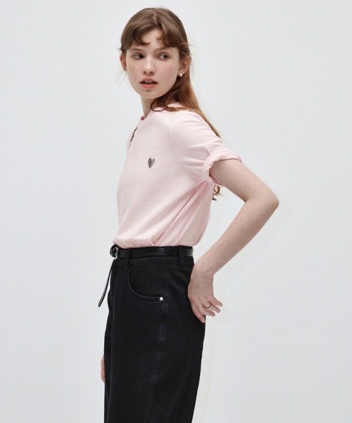 tシャツ WOMAN HEART WAPPEN T レディース メンズ Comme Des Garcons Ladies Black Heart Patch T-shirt, Brand