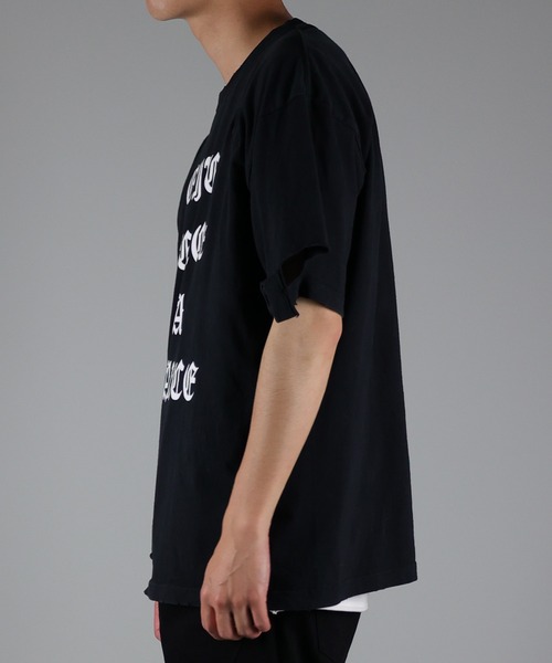 NUMBER (N)INE（ナンバーナイン） tシャツ GIVE PEACE A CHANCE DAMAGE