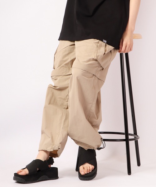 FLASH PACKER パンツ ナイロンワイドパンツ メンズ : ZOZOTOWN Yahoo 