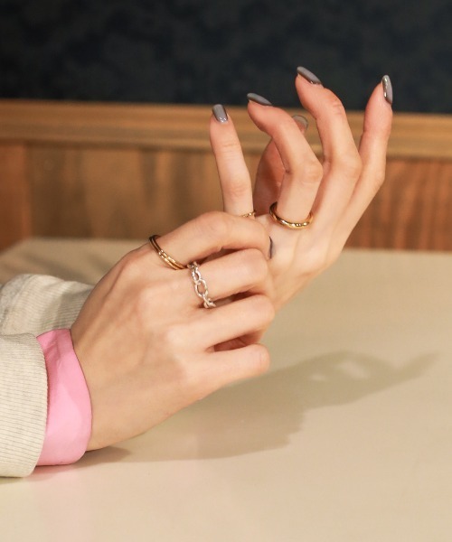 e.m.（イーエム） 指輪 リング 「ZOZOTOWN限定」Gold thin リングS