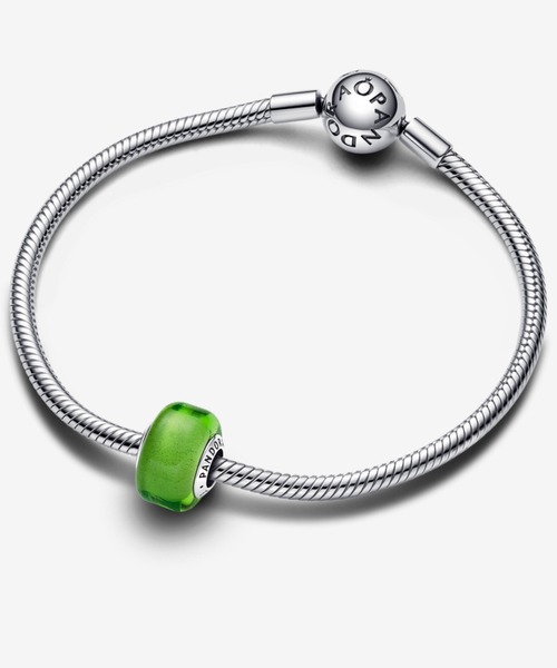 PANDORA チャーム グリーン ミニ ムラーノガラス レディース