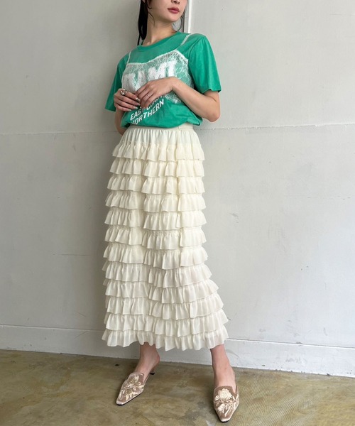 安心追跡【COAST】Sophie Habbooシフォンティアードフリルマキシ 安心追跡【COAST】Sophie Habbooシフォンティアードフリルマキシ