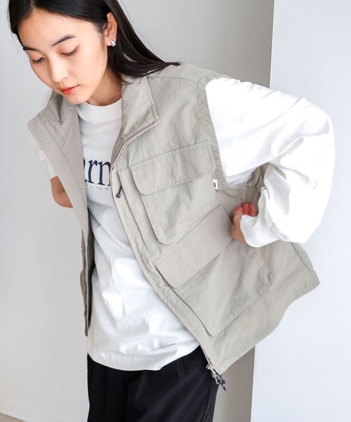 ANME ベスト ジレ 接触冷感/UVカット(UPF50＋)/撥水加工ダブル