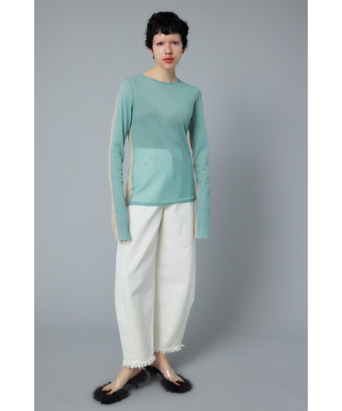 tシャツ Bicolor mesh inner tops　バイカラーメッシュインナートップス レディース