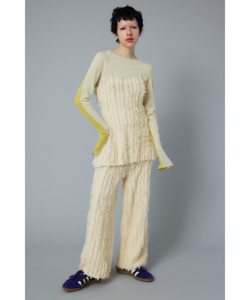 HeRIN.CYE tシャツ Bicolor mesh inner tops バイカラーメッシュ