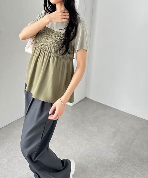 RANAN tシャツ ビスチェレイヤードTシャツ レディース