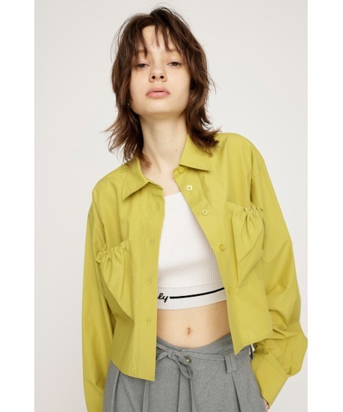 シャツ ブラウス レディース 「限定カラーあり」GATHER POCKET CROPPED SH ギャザー ポケット クロップド シャツ｜zozo｜15