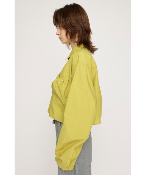 SLY ブラウス シャツ 「限定カラーあり」GATHER POCKET CROPPED