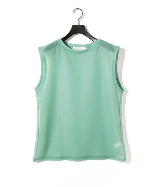 tシャツ MIDIUMISOLID for Ladies シアーノースリーブ プルオーバー レディース MIDIUMISOLID tシャツ for Ladies シアーノースリーブ プル