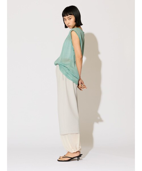 tシャツ MIDIUMISOLID for Ladies シアーノースリーブ プルオーバー レディース MIDIUMISOLID tシャツ for Ladies シアーノースリーブ プル