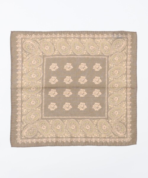 SHIPS（シップス） ハンカチ Puccini: リネン バンダナ柄 チーフ