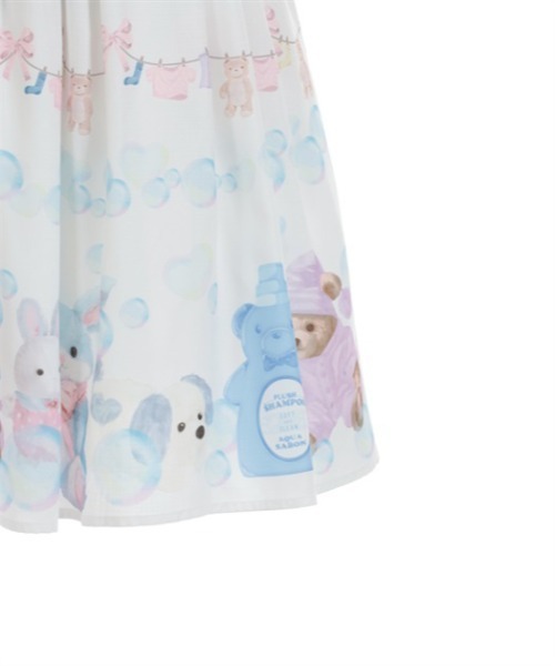 axes femme kawaii ランドリー柄ジャンパースカートワンピース axes femme kawaii ジャンパースカート ランドリー柄ジャンスカ