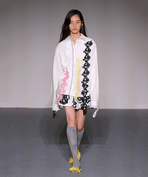 ブラウス シャツ クライミングROSE マルチレースポプリンシャツ レディース MSGM ブラウス シャツ クライミングROSE マルチレースポプリン