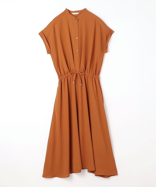6/12限定【THE NEWHOUSE】COCO ONEPIECE onepiece-12009 バックデザインギャザーコットンドレス ブラック