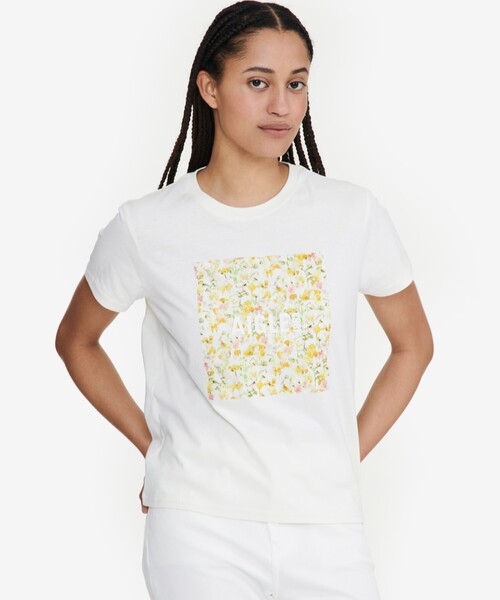 エーグル（AIGLE）/オーガニックコットン リバティプリント クルーネック 半袖Tシャツ AIGLE（エーグル） tシャツ オーガニックコットン リバティプリント