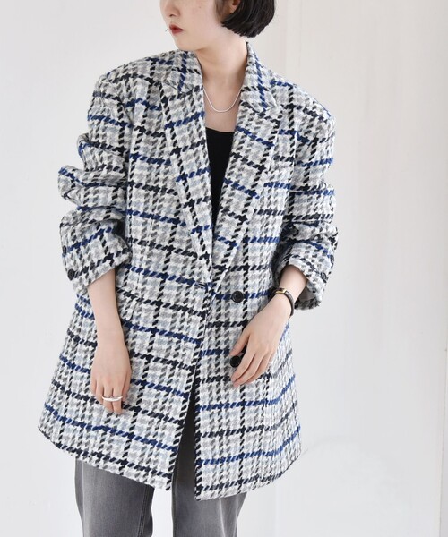 quaranciel ジャケット テーラードジャケット quaranciel: ツイード