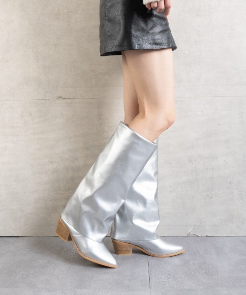 ブーツ ポインテッドロングカバーブーツ レディース : ZOZOTOWN Yahoo