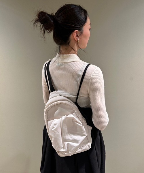 emmi ショルダーバッグ バッグ eco 撥水ギャザーミニショルダーバッグ