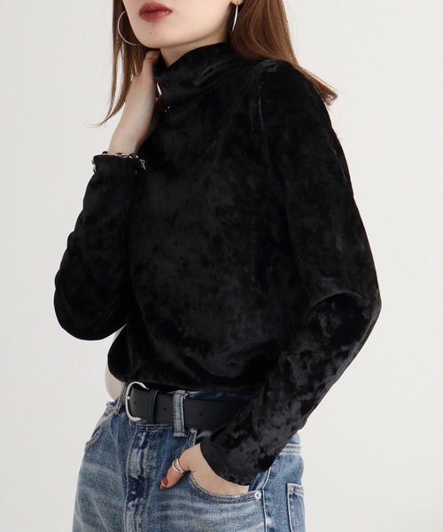 tシャツ Eglantine ベロアタッチルーズネックプルオーバー レディース EGLANTINE tシャツ Eglantine ベロアタッチルーズネックプル