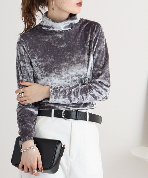 tシャツ Eglantine ベロアタッチルーズネックプルオーバー レディース EGLANTINE tシャツ Eglantine ベロアタッチルーズネックプル