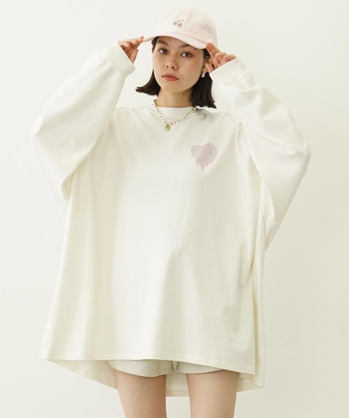 tシャツ MELTY HEART SUPER BIG B/B TEE レディース