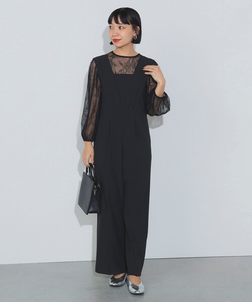 『ann』BEAMS ブラックレース付きオールインワン BEAMS HEART オールインワン レースインナー × オールインワン