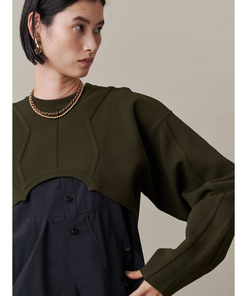 ニット セーター WAVE LINE SHORT KNIT / ウェーブラインショートニット レディース
