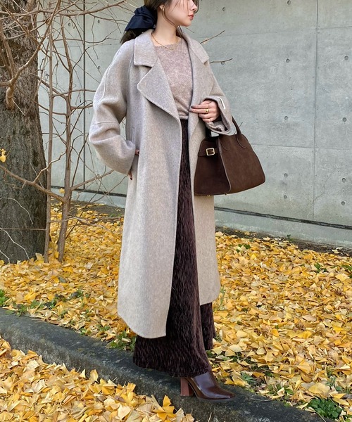 ボストンバッグ suede like boston bag /スウェード調2WAYボストン