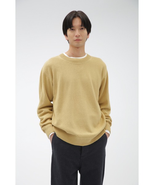 MHL コットンニット M ブラック MHL. セーター ニット NATURAL YARN COTTON LINEN メンズ