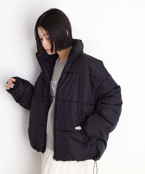 THE SHOP TK コート アウター 「撥水」タフタ中綿ブルゾン レディース