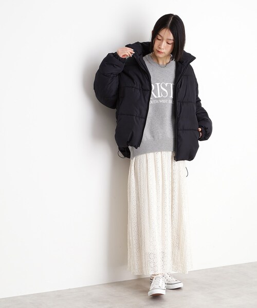 THE SHOP TK コート アウター 「撥水」タフタ中綿ブルゾン レディース