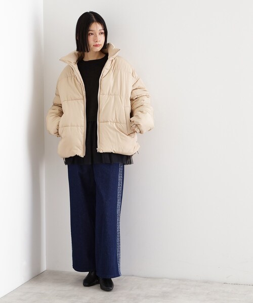 THE SHOP TK コート アウター 「撥水」タフタ中綿ブルゾン レディース