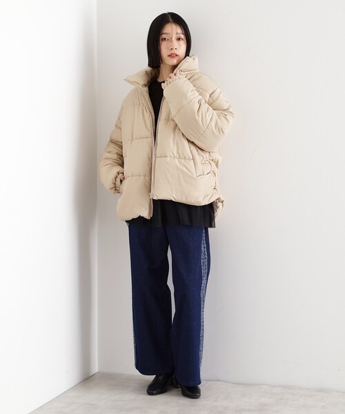 THE SHOP TK コート アウター 「撥水」タフタ中綿ブルゾン レディース