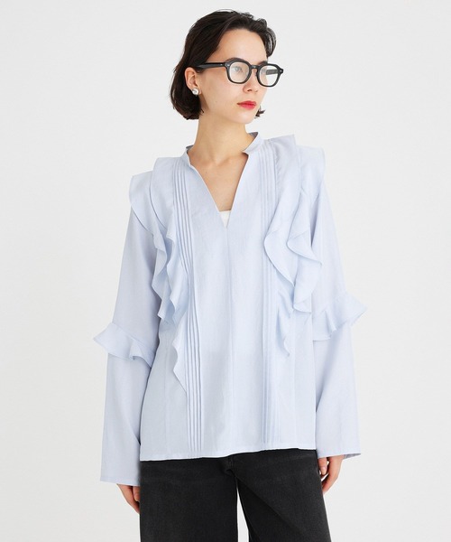 BABYLONE ブラウス BABYLONE ブラウス シャツ 2WAYチンツブラウス レディース