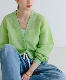 カーディガン new basic　リネン混スポンディッシュニットカーディガン レディース｜ZOZOTOWN Yahoo!店