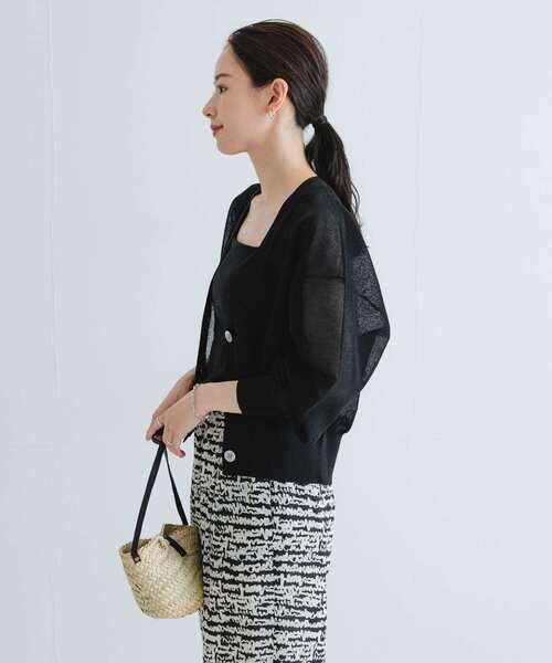 URBAN RESEARCH カーディガン new basic リネン混スポン