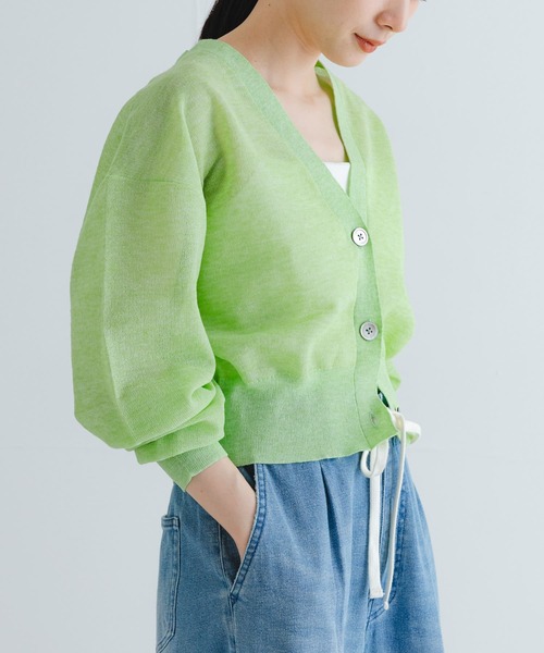 URBAN RESEARCH カーディガン new basic リネン混スポン