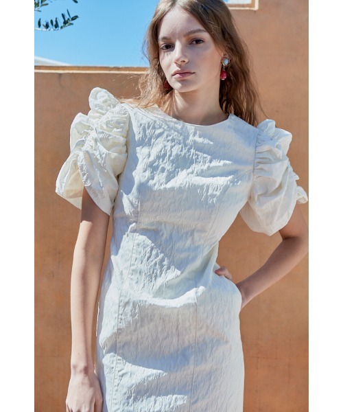 Estella.K ワンピース Butterfly Jacquard Midi Dress ジャガード