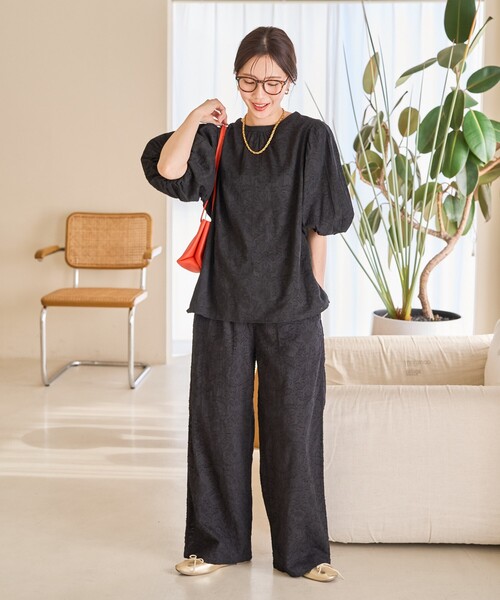 IENA ドット ジャガード イージーパンツ　38 2023AW WEB限定/追加予約》ドットジャガードイージーパンツ（その他