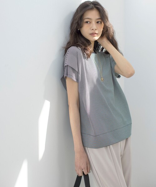 組曲 tシャツ GIZAコットンドルマンスリーブ Tシャツ レディース