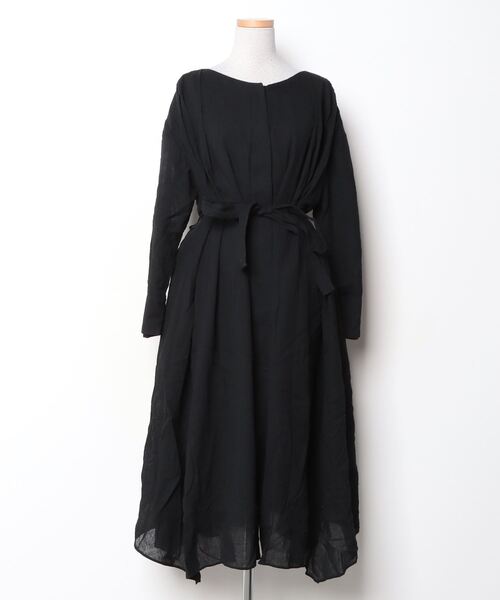 23AW❤️未使用級　ヴェルメイユパーイエナ　ロングワンピース　ブラック VERMEIL par iena（ヴェルメイユパーイエナ） 長袖ワンピース