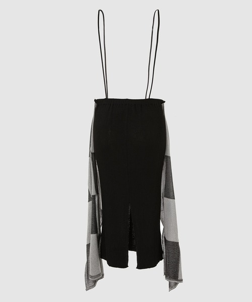 ドレス BLOCK CHECKED SCALF DRESS_2
