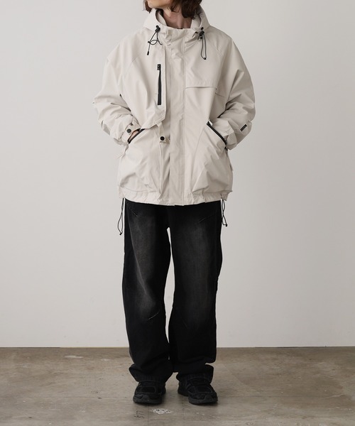 オーバーサイズ 黒 スタンドカラー ジャケット ROOP TOKYO ブルゾン アウター Stand color Over Size Jacket