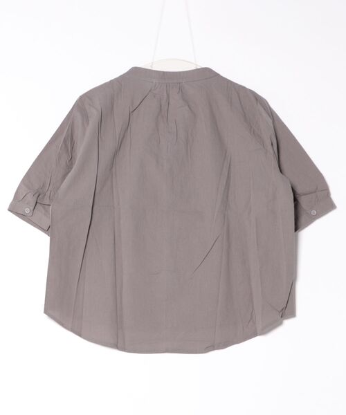 ファビアナフィリッピ　モニーレ　 スタンドカラーシャツブラウス BLANC FICELLE ブラウス シャツ 5分袖 スタンドカラー シャツ