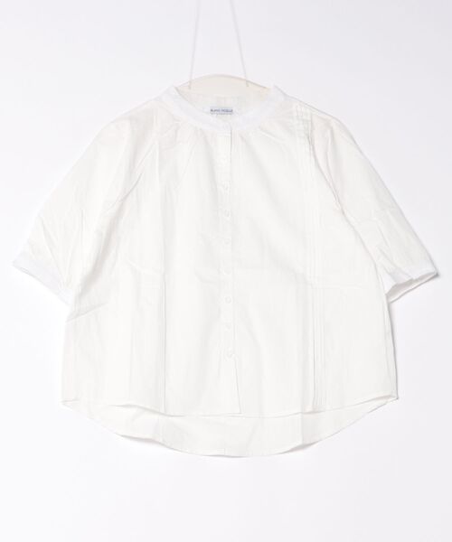 BLANC FICELLE ブラウス シャツ アシンメトリーピンタックブラウス
